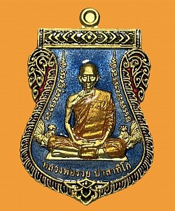 เหรียญเลื่อนสมณศักดิ์หลวงพ่อรวย ปาสาทิโก ปี 2559  **โชว์**
